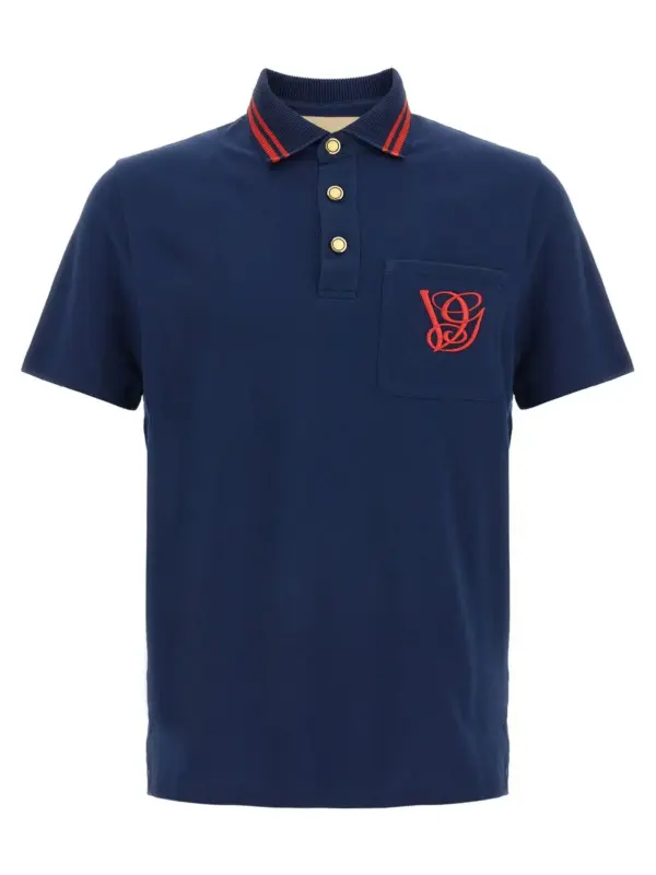 Polo Valentino Garavani embroidery 'VG' VALENTINO GARAVANI Blue