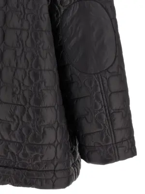 'Black Shiny Quilt Midi' jacket 100% nylon GANNI Black