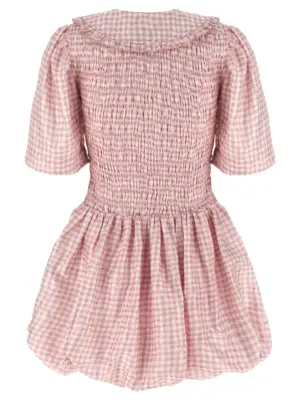 'Pink Check' dress W0603038 GANNI Pink