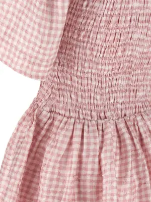'Pink Check' dress 100% polyester GANNI Pink