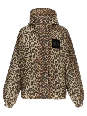 'Leopard Print Nylon' windbreaker GANNI Multicolor