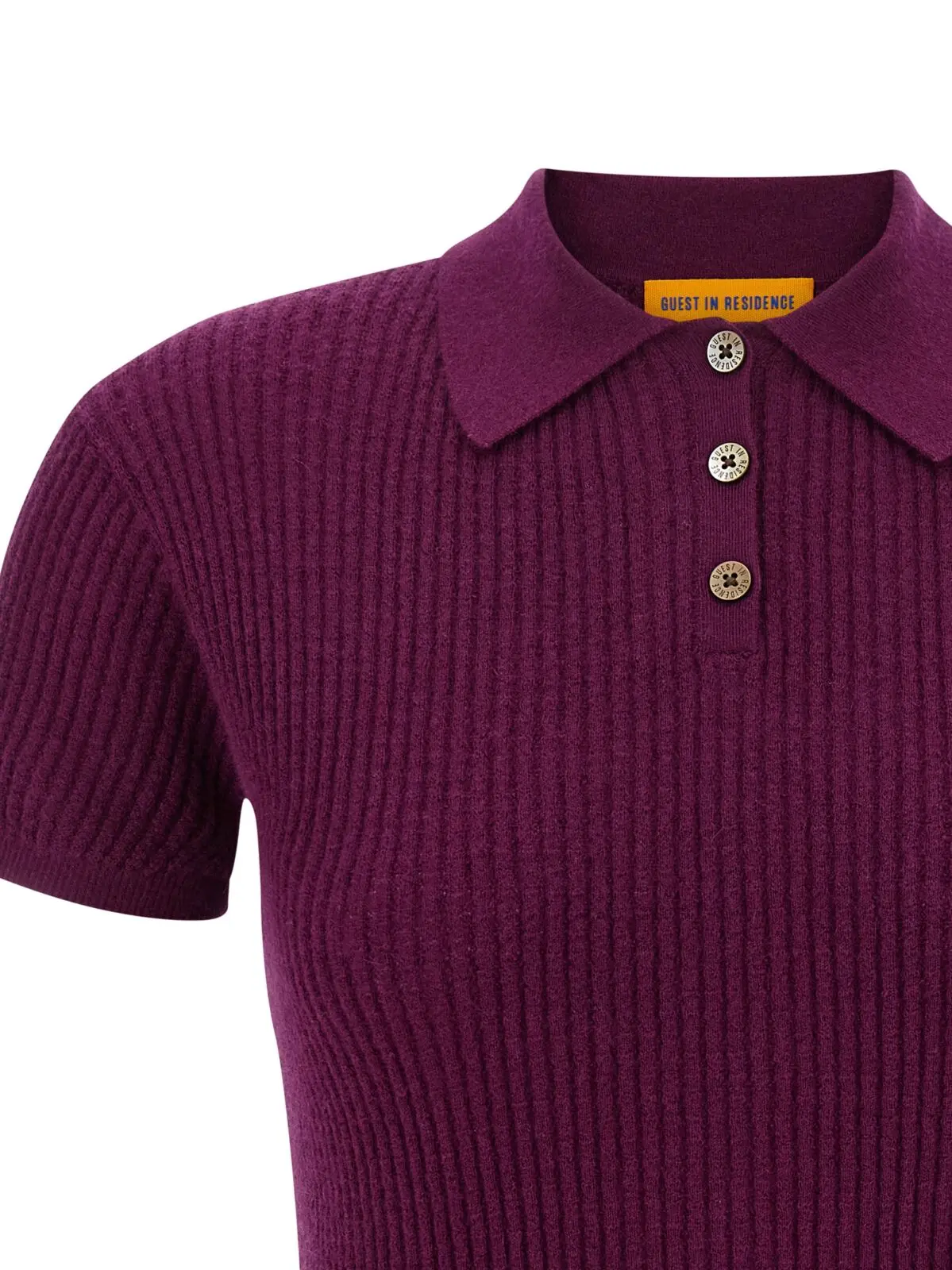 Поло GUEST IN RESIDENCE Shrunken Фіолетове 3 'Shrunken' polo shirt Woman GUEST IN RESIDENCE Purple