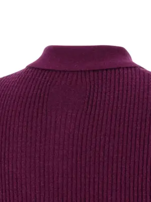 'Shrunken' polo shirt 100% cashmere GUEST IN RESIDENCE Purple