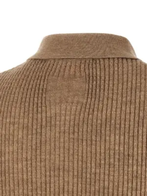 'Shrunken' polo shirt 100% cashmere GUEST IN RESIDENCE Beige