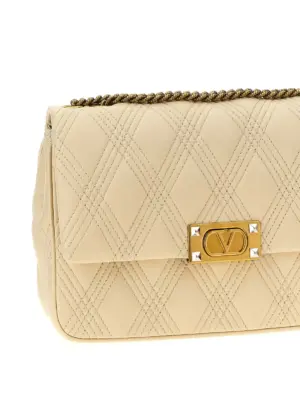 Valentino Garavani 'Quiltie 67' M shoulder bag Woman VALENTINO GARAVANI White