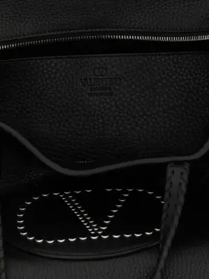 Valentino Garavani 'Nellcôte' shopping bag 100% calfskin leather (Bos Taurus) VALENTINO GARAVANI Black