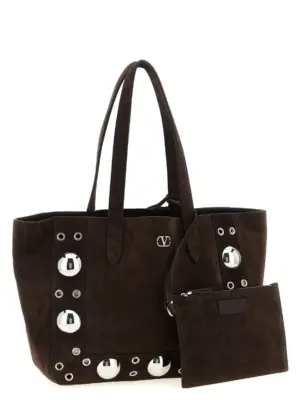 Valentino Garavani 'Nellcôte' medium shopping bag Woman VALENTINO GARAVANI Brown