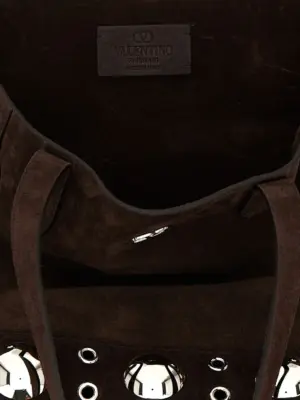 Valentino Garavani 'Nellcôte' medium shopping bag 100% cow leather (Bos Taurus) VALENTINO GARAVANI Brown