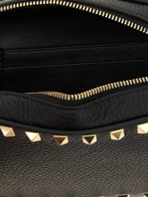 Valentino Garavani 'Rockstud' mini crossbody bag 100% calfskin leather (Bos Taurus) VALENTINO GARAVANI Black