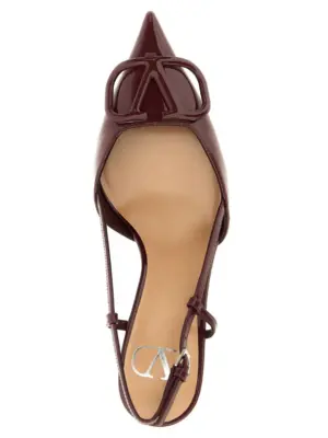 Slingback Valentino Garavani VLogo Signature 100% calfskin leather (Bos Taurus) VALENTINO GARAVANI Bordeaux