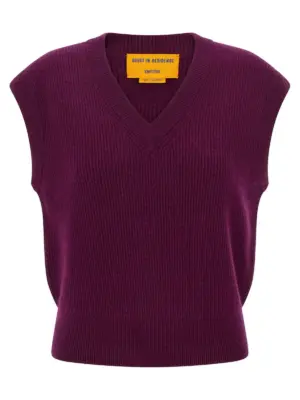 'Rib' vest GUEST IN RESIDENCE Purple