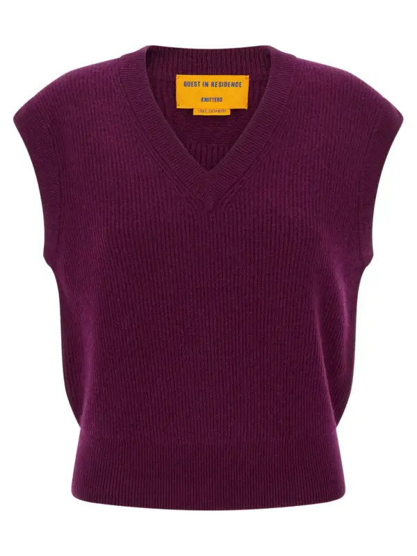 'Rib' vest GUEST IN RESIDENCE Purple