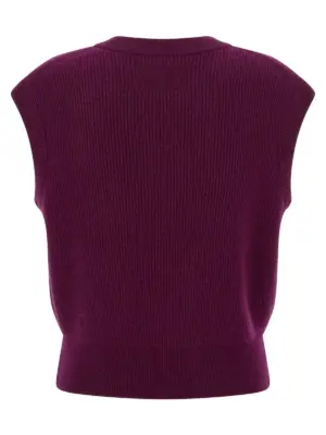 'Rib' vest W30710RMAUBERGINE GUEST IN RESIDENCE Purple