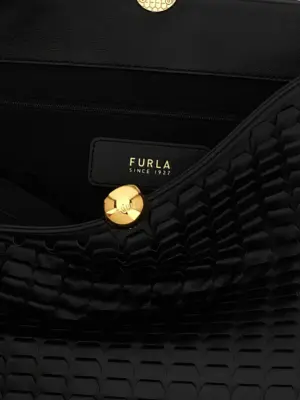 'Furla Sfera Soft' shoulder bag 100% sheepskin FURLA Black