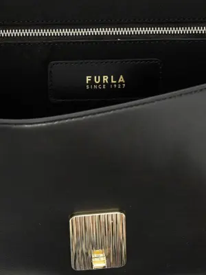 'Meridiana' shoulder bag 100% leather FURLA Black