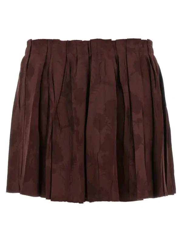 Jacquard floral patterned skirt ETRO Bordeaux