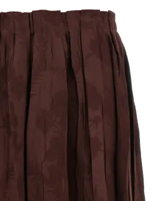 Jacquard floral patterned skirt Woman ETRO Bordeaux