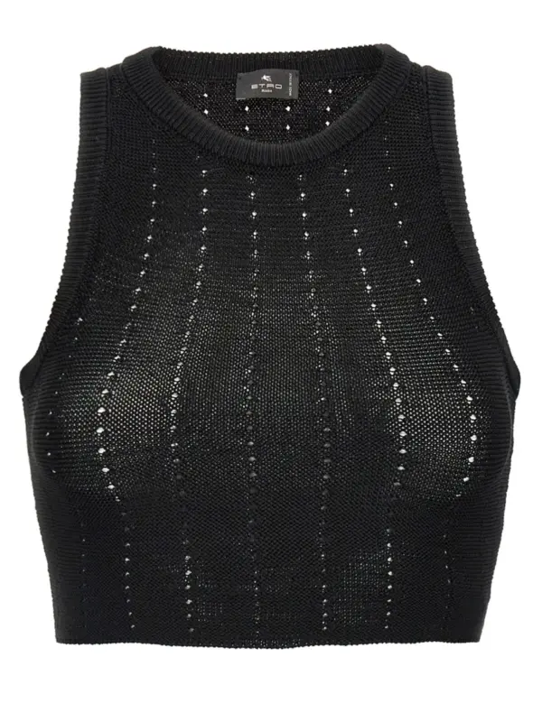 Crop top ETRO Black