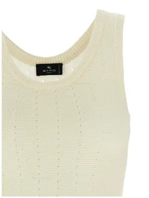 Punched top Woman ETRO White