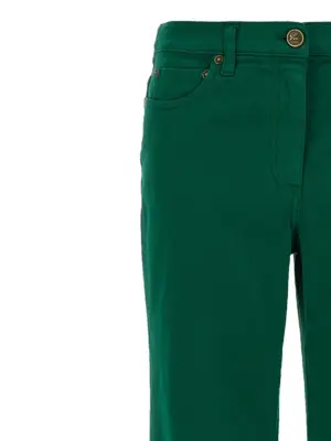 Cotton trousers Woman ETRO Green