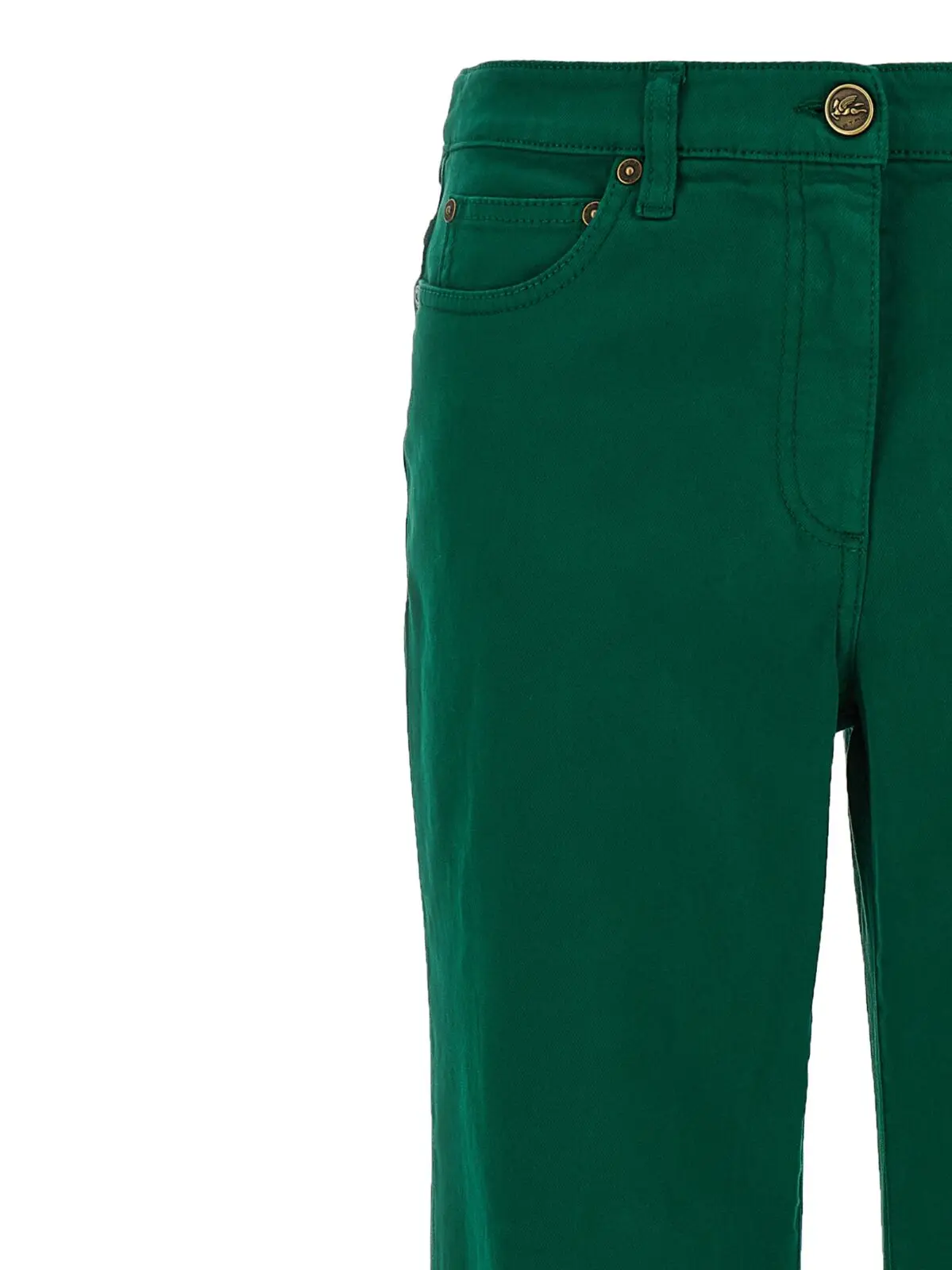 Брюки з бавовни Etro Зелені 3 Cotton trousers Woman ETRO Green