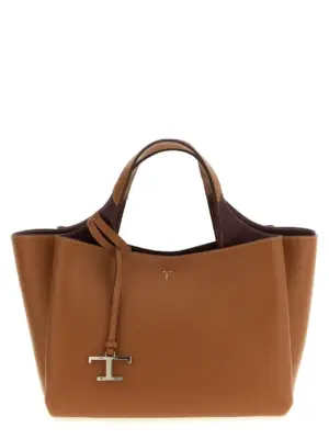 Mini leather handbag TOD'S Brown
