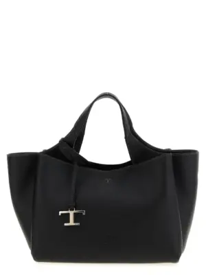 Mini leather handbag TOD'S Black