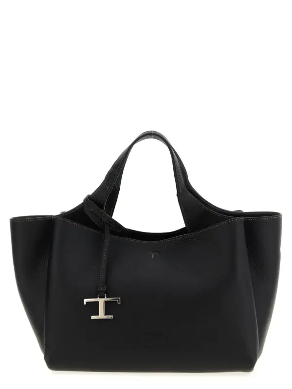 Mini leather handbag TOD'S Black