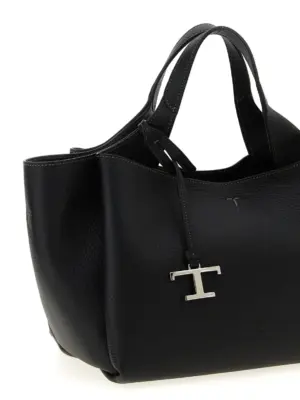 Mini leather handbag Woman TOD'S Black