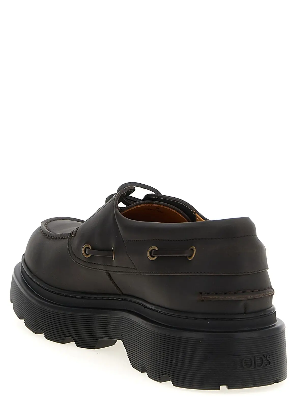 Мокасини Tod's зі шкіри Коричневі 3 Leather Boat Shoe Man TOD'S Brown