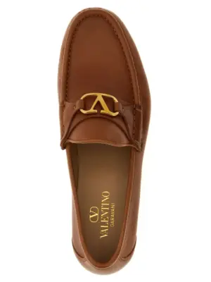 Valentino Garavani VLogo Signature Loafers 100% leather VALENTINO GARAVANI Brown