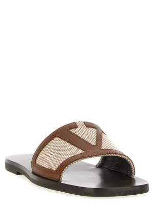 Valentino Garavani 'VLogo Signature' slides Y2S0J72JHBZS5 VALENTINO GARAVANI Brown