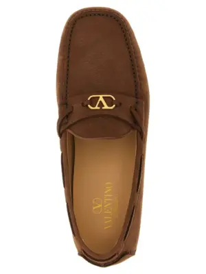 Valentino Garavani 'Driver Fastaway' loafers 100% calfskin leather (Bos Taurus) VALENTINO GARAVANI Brown