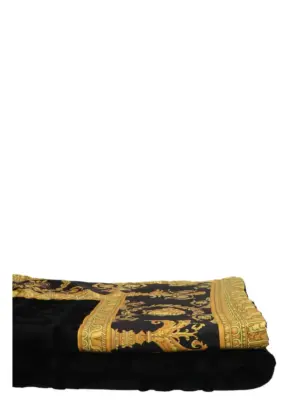 'Barocco' beach towel Unisex VERSACE HOME Black