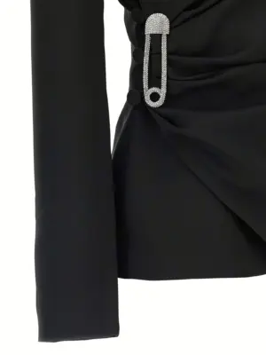 Asymmetrical blazer 100% virgin wool GIUSEPPE DI MORABITO Black