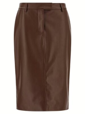 Leather skirt GIUSEPPE DI MORABITO Brown
