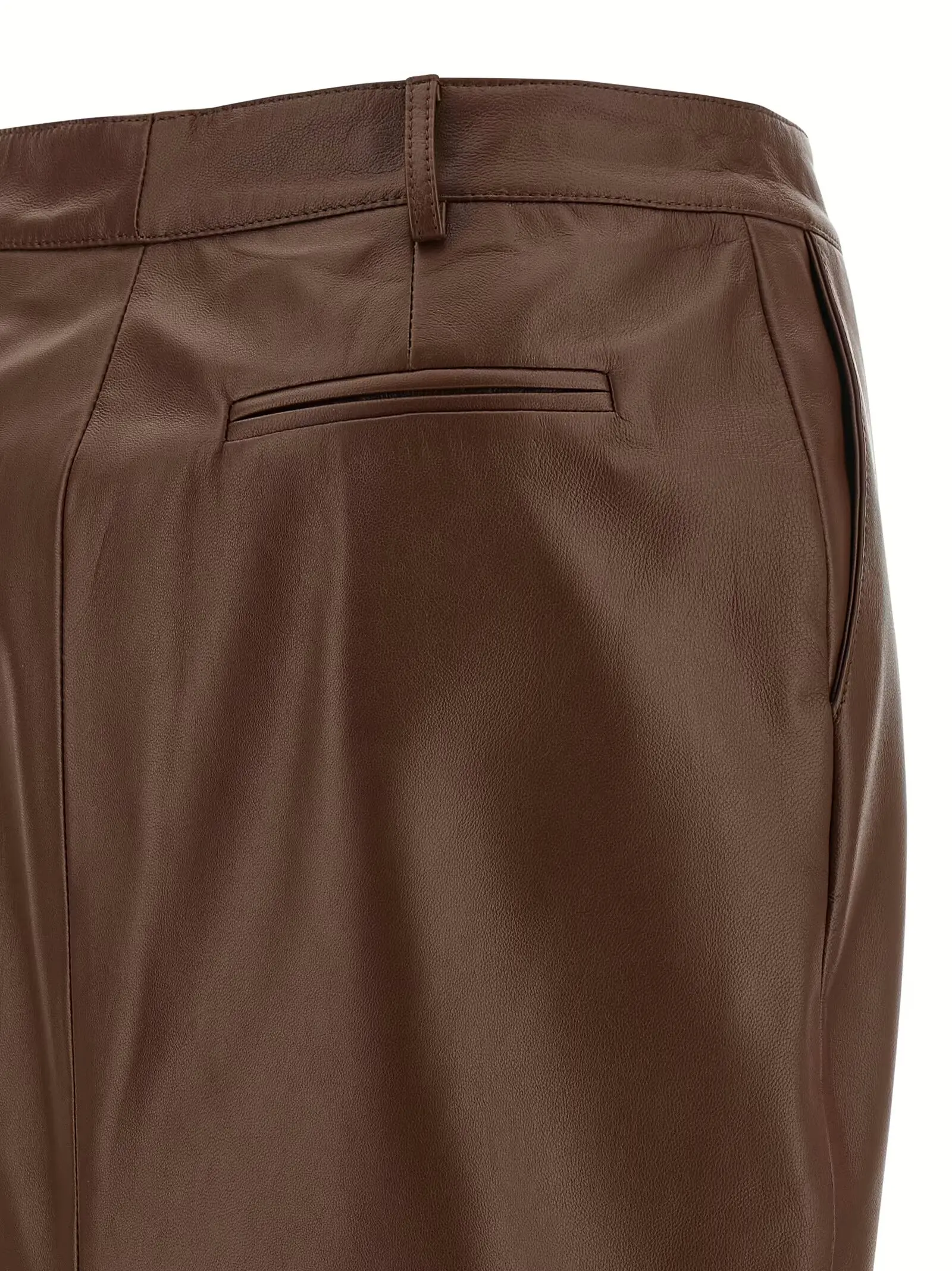 Спідниця Giuseppe Di Morabito Leather Коричнева 4 Leather skirt 100% leather GIUSEPPE DI MORABITO Brown