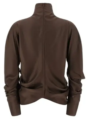 'Miles' blouse 10206W4178TAU THE ROW Brown