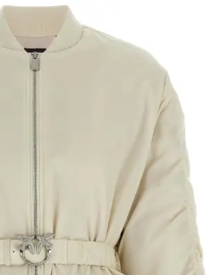 'Bacon' bomber jacket Woman PINKO Beige