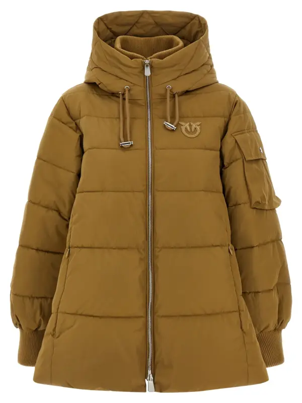 'Crusca' down jacket PINKO Beige
