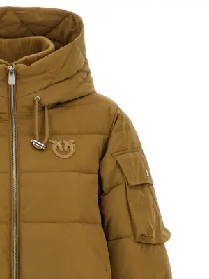 'Crusca' down jacket Woman PINKO Beige