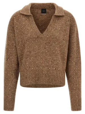 'Nibani Polo' sweater PINKO Beige