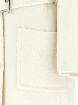 'Cerfoglio' coat 40% polyester 38% wool 14% acrylic 8% polyamide PINKO White