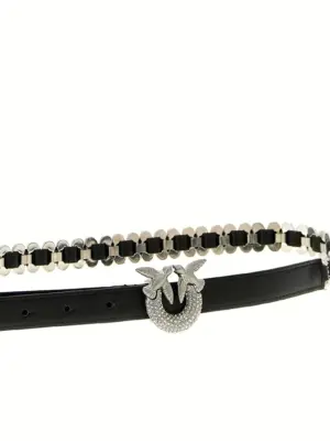 'Love Birds' belt Woman PINKO Black