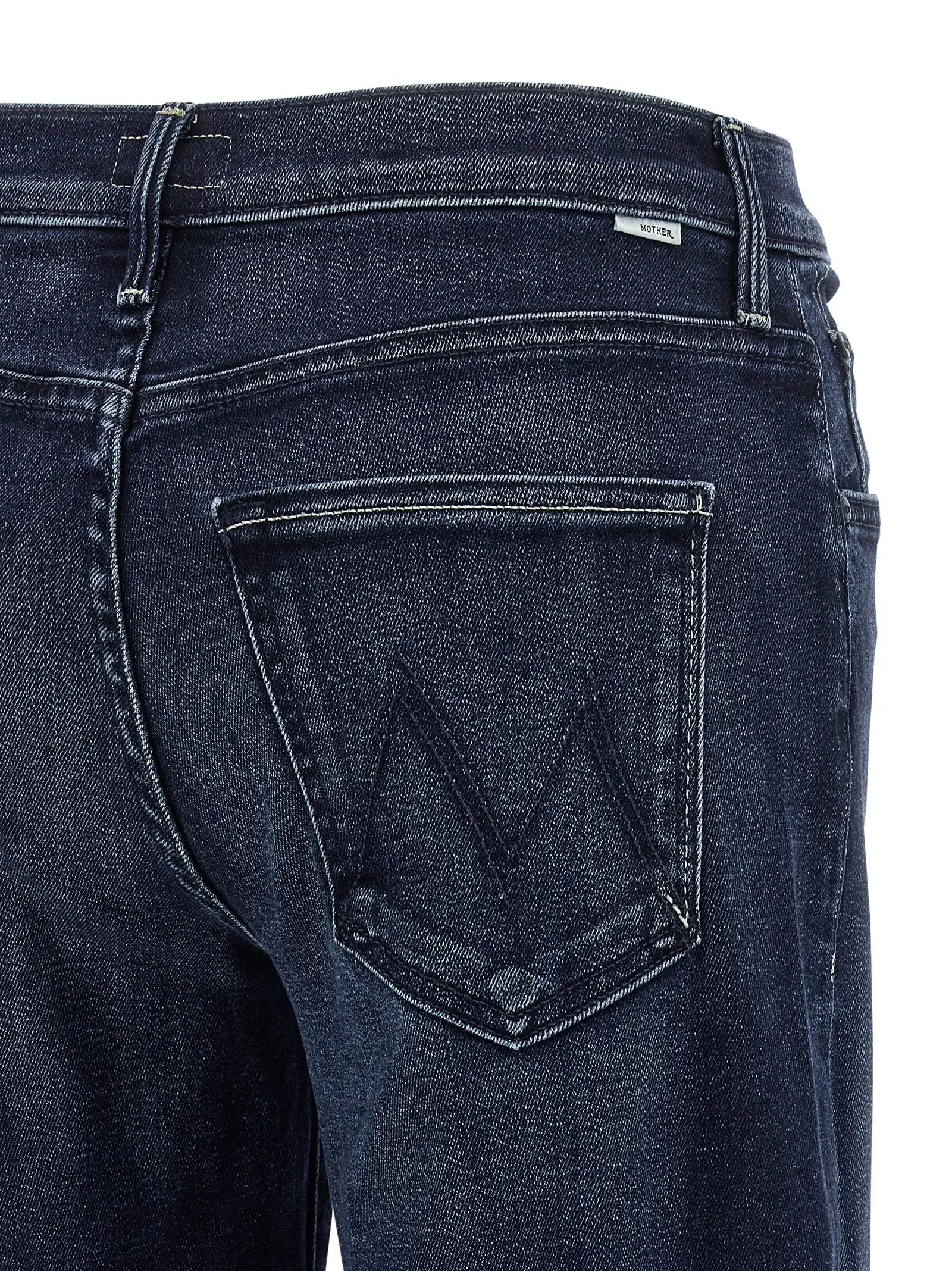 Джинси Mother The Mid Rise Maven Sneak Сині 4 'The Mid Rise Maven Sneak' jeans 95% cotton 3% polyester 2% polyurethane MOTHER Blue