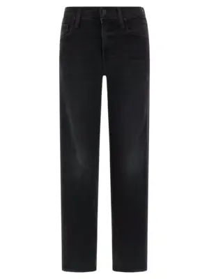 'The Mid Rise Rambler Zip Flood' jeans MOTHER Black