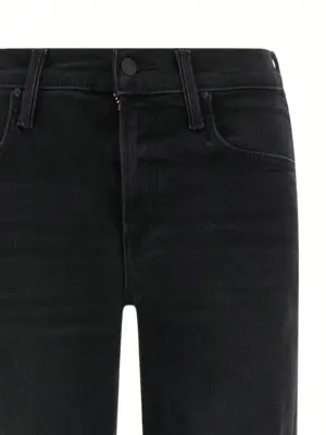 'The Mid Rise Rambler Zip Flood' jeans Woman MOTHER Black