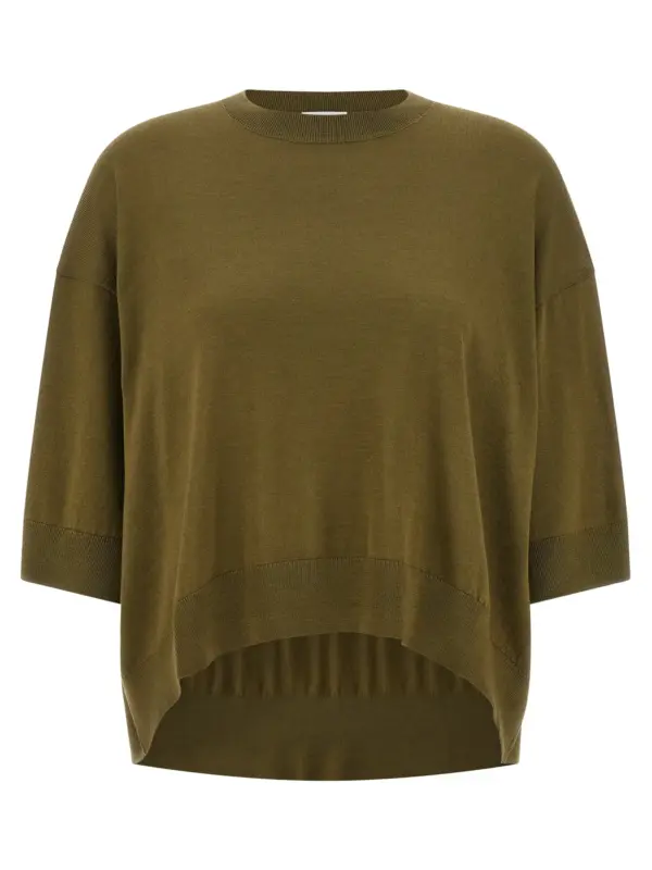 Cropped wool sweater NUDE Green