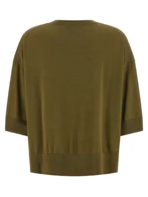 Cropped wool sweater 1101W2550937 NUDE Green