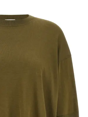 Cropped wool sweater Woman NUDE Green